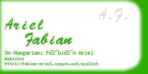 ariel fabian business card